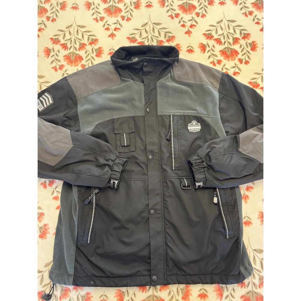 Ergodyne Core Performance Workwear 6465 Jacket Mens XL Black Gray Utility Fleece